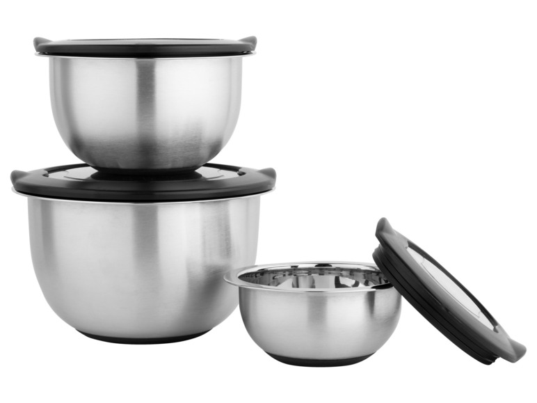 LIVARNO home Edelstahl-Rührschüssel-Set, 5- / 3-teilig Fabrikpreis