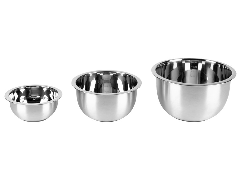 LIVARNO home Edelstahl-Rührschüssel-Set, 5- / 3-teilig Fabrikpreis