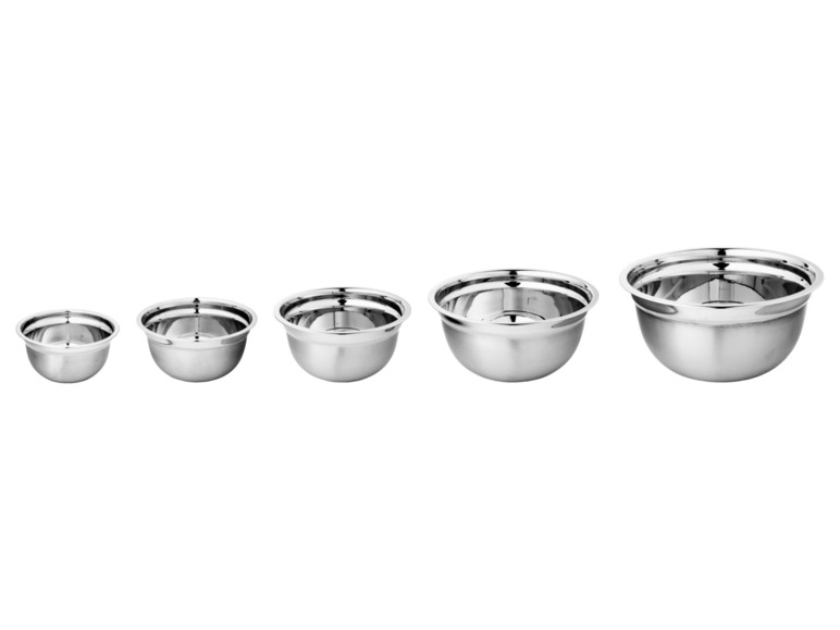 LIVARNO home Edelstahl-Rührschüssel-Set, 5- / 3-teilig Fabrikpreis