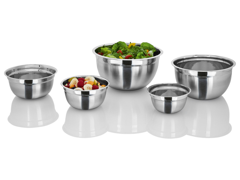 LIVARNO home Edelstahl-Rührschüssel-Set, 5- / 3-teilig Fabrikpreis