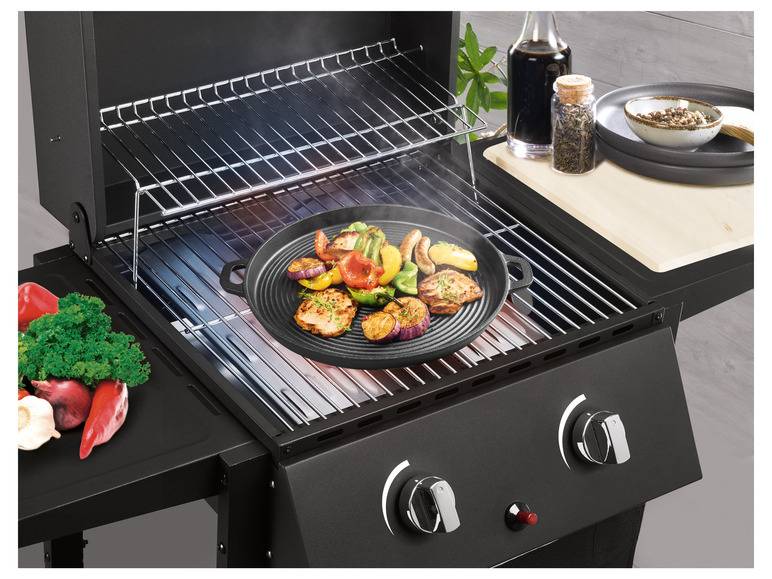 GRILLMEISTER Gusseiserne Grillplatte/ Grillpfanne Rabatt
