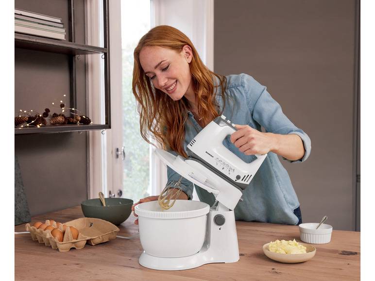 SILVERCREST® KITCHEN TOOLS Handmixer SHMS 300 C2 mit Schüssel und Spritzschutz Saisonschlussverkauf