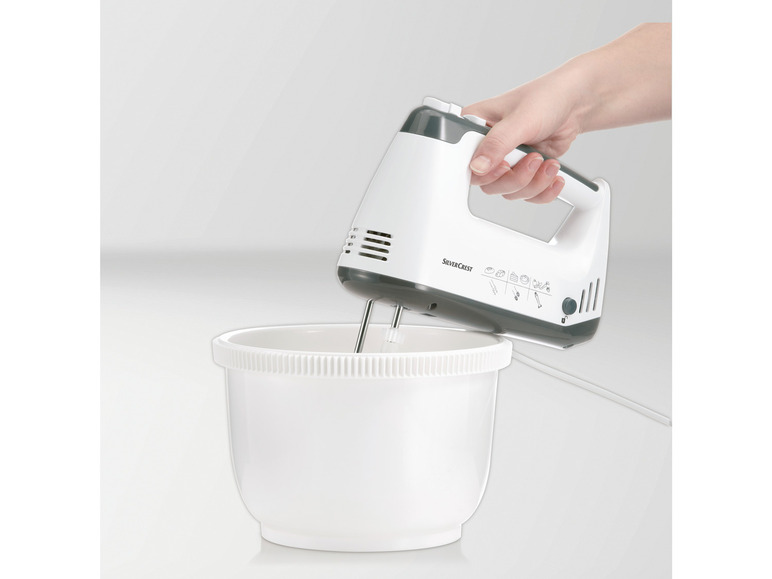 SILVERCREST® KITCHEN TOOLS Handmixer SHMS 300 C2 mit Schüssel und Spritzschutz Saisonschlussverkauf
