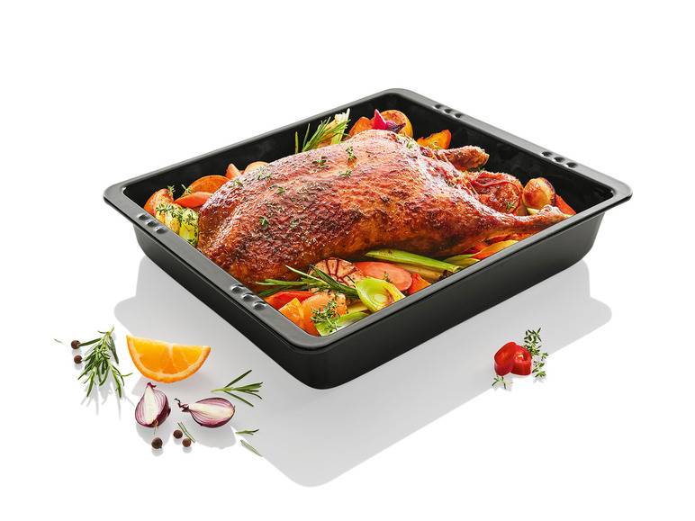 ERNESTO® Emaille-Brat-und-Auflaufform, extrahoher Rand Heißer Verkauf