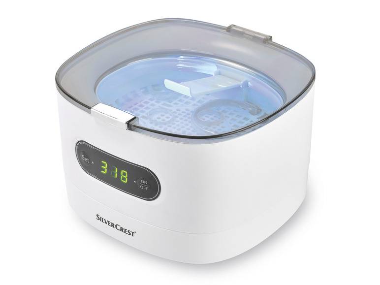 SILVERCREST® Ultraschall-Reinigungsgerät »SUR 48 D5«, weiß Clearance-Verkauf