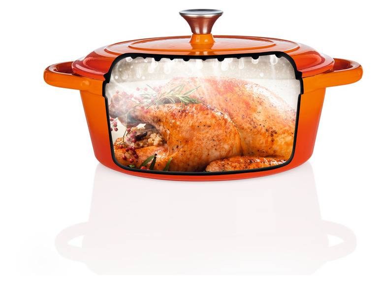 ERNESTO® Gusseisen-Bräter, Oval Ø 29 cm Fabrikladen