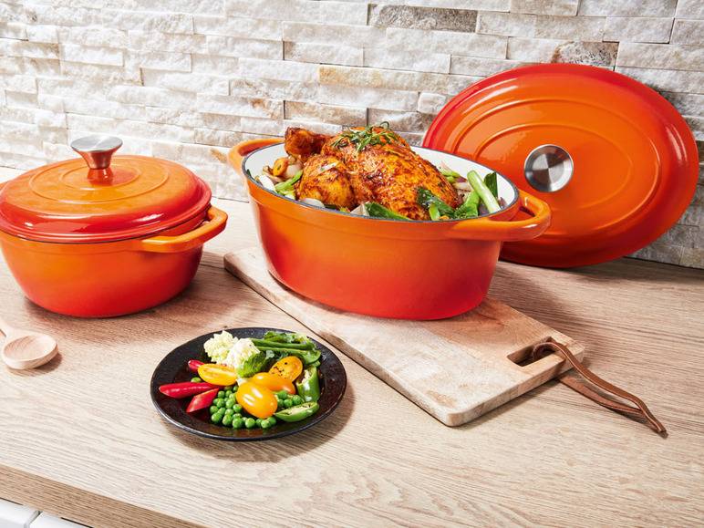 ERNESTO® Gusseisen-Bräter, Oval Ø 29 cm Fabrikladen