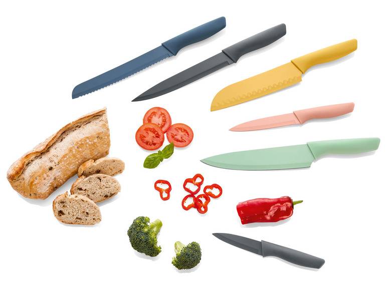 ERNESTO® Messer-Set, mit Klingenschutz, 6 Stück zollfrei