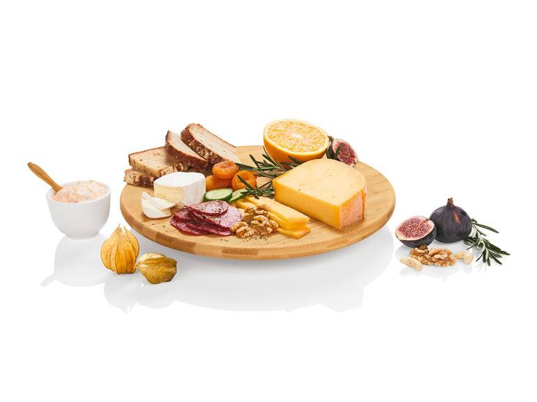 ERNESTO® Käseglocke \ Dreh- und Servierplatte \ Käse-Schneidebrett, hohe Schnittfestigkeit Outlet