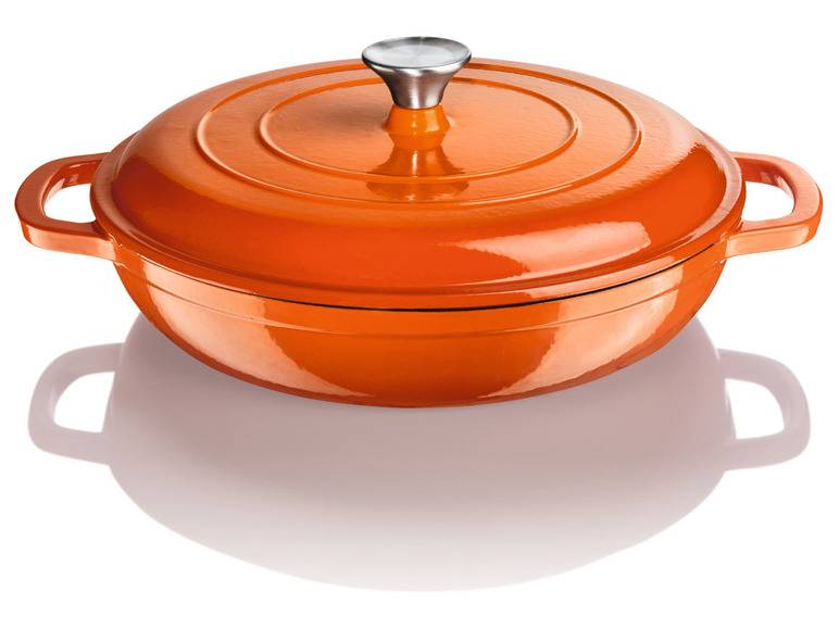 ERNESTO® Gusseisen-Servierpfanne, Ø 30 cm, mit Drop-System Verkauf