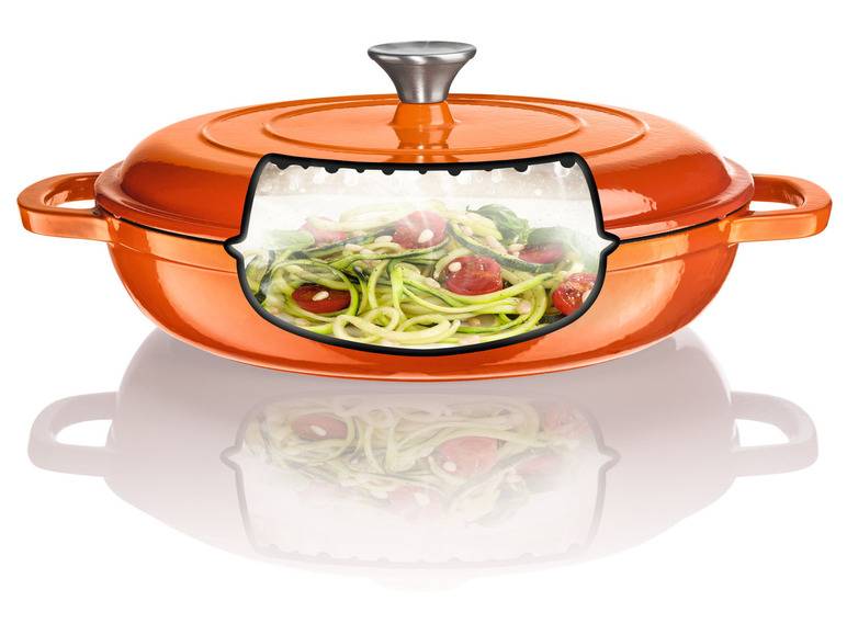 ERNESTO® Gusseisen-Servierpfanne, Ø 30 cm, mit Drop-System Verkauf