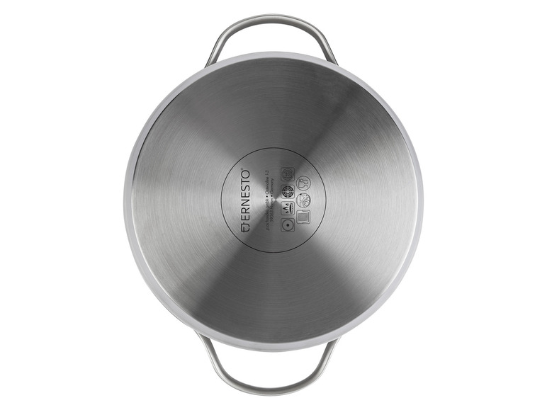 ERNESTO® Topfset Edelstahl, 6-tlg, mit Glasdeckel im Angebot
