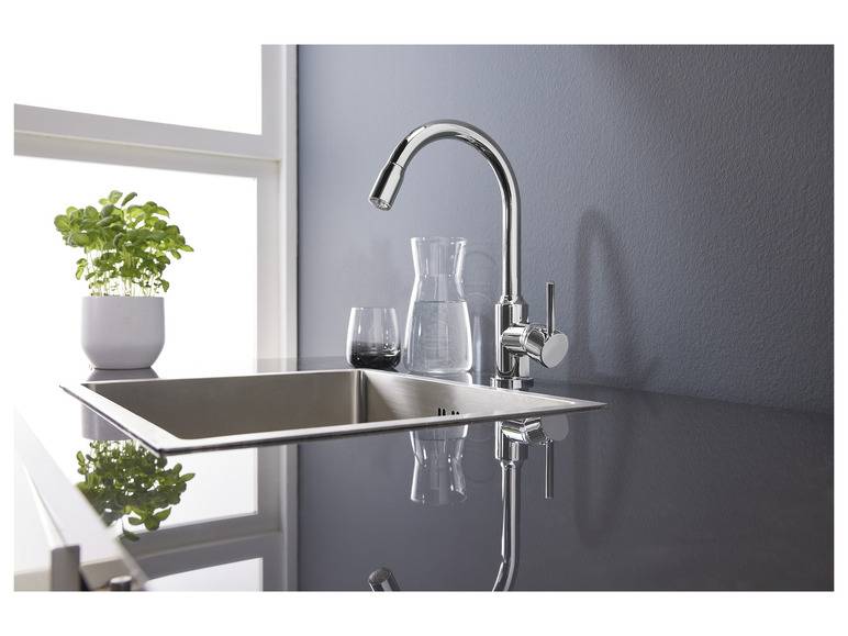 LIVARNO home LED-Spültischarmatur, 360° schwenkbar Riesige Ersparnisse