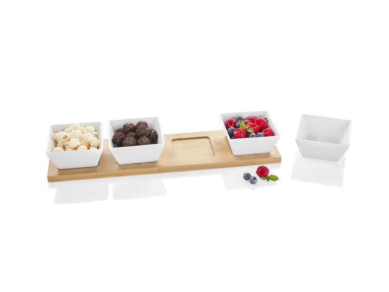 ERNESTO® Dipschalen-Set, mit praktischem Bambus-Serviertablett Clearance-Verkauf