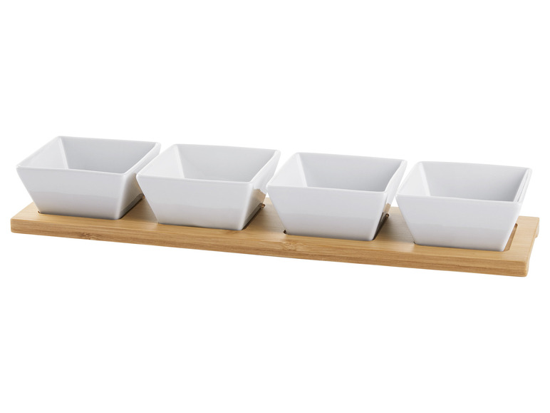 ERNESTO® Dipschalen-Set, mit praktischem Bambus-Serviertablett Clearance-Verkauf