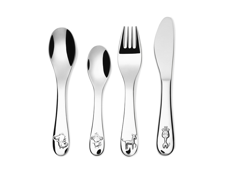 ERNESTO® Kinderbesteck-Set, 4-teilig, hochglanzpoliert Tiefpreis