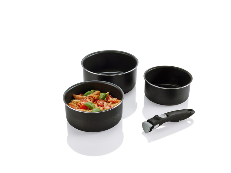 ERNESTO® Topf- / Pfannen-Set, 4-teilig, mit abnehmbarem Griff Super Rabatt