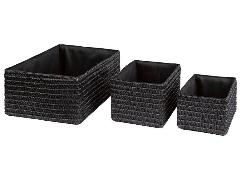LIVARNO home Aufbewahrungskorb-Set, 3 Stück Schlussverkauf