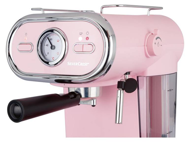 SILVERCREST® KITCHEN TOOLS Espressomaschine/Siebträger Pastell rosa SEM 1100 D3 Günstig kaufen