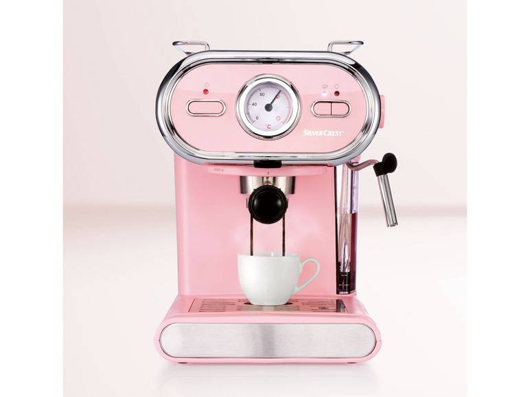SILVERCREST® KITCHEN TOOLS Espressomaschine/Siebträger Pastell rosa SEM 1100 D3 Günstig kaufen