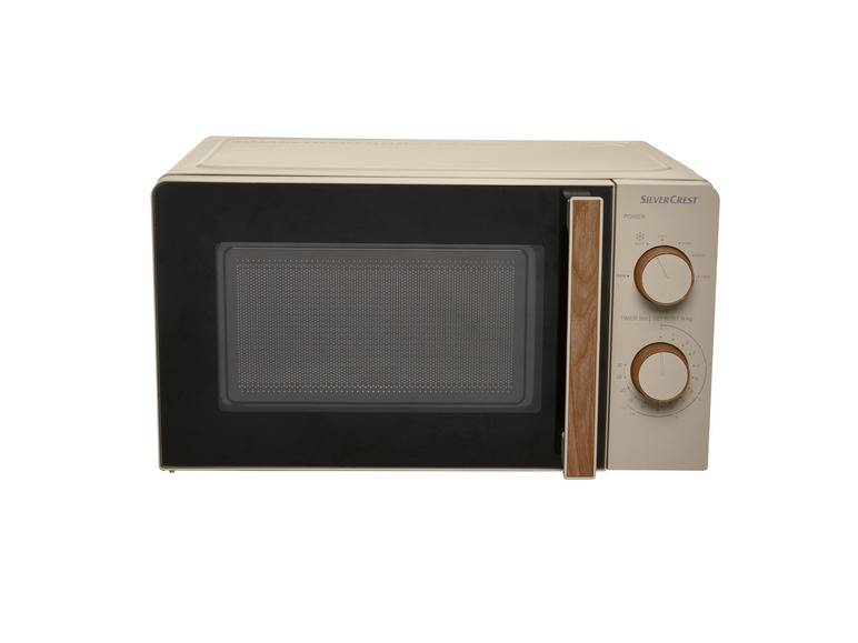 SILVERCREST® KITCHEN TOOLS Mikrowelle SMWH 700 B2, taupe, Holzedsign Weihnachtsangebot