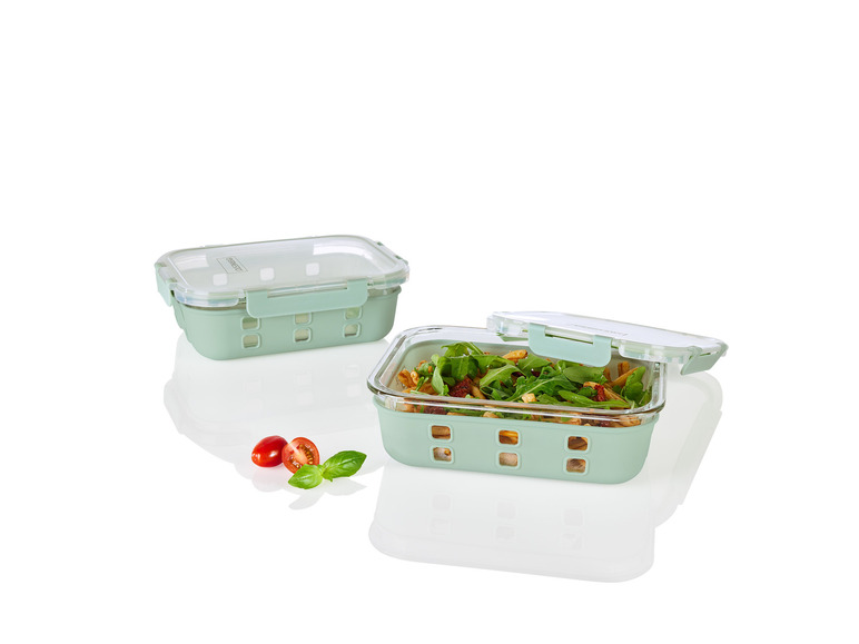 ERNESTO® Glas-Frischhaltedosen-Set, 2 Stück VIP-Rabatte