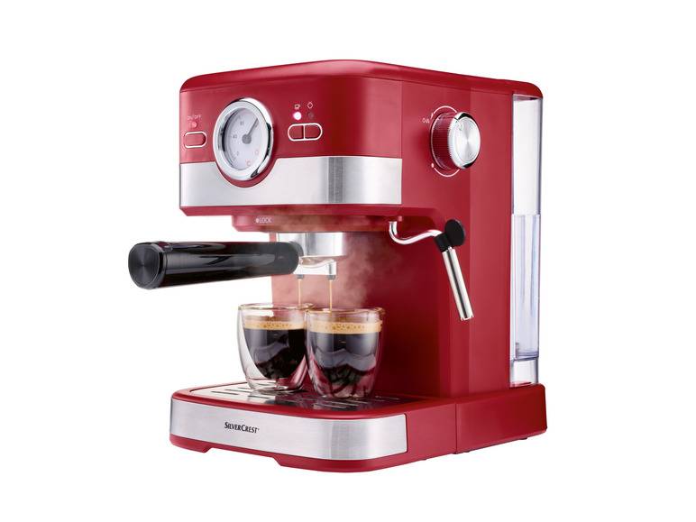 SILVERCREST® Espressomaschine Siebträger »SEM 1100 C5«, 1100 W, rot Speichern exportieren