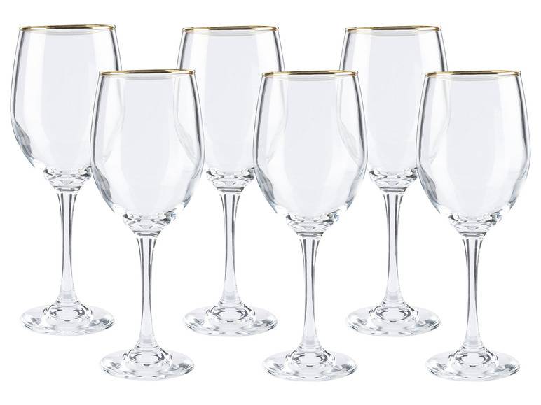 ERNESTO® Glas Set, 6-teilig, mit Goldrand im Angebot