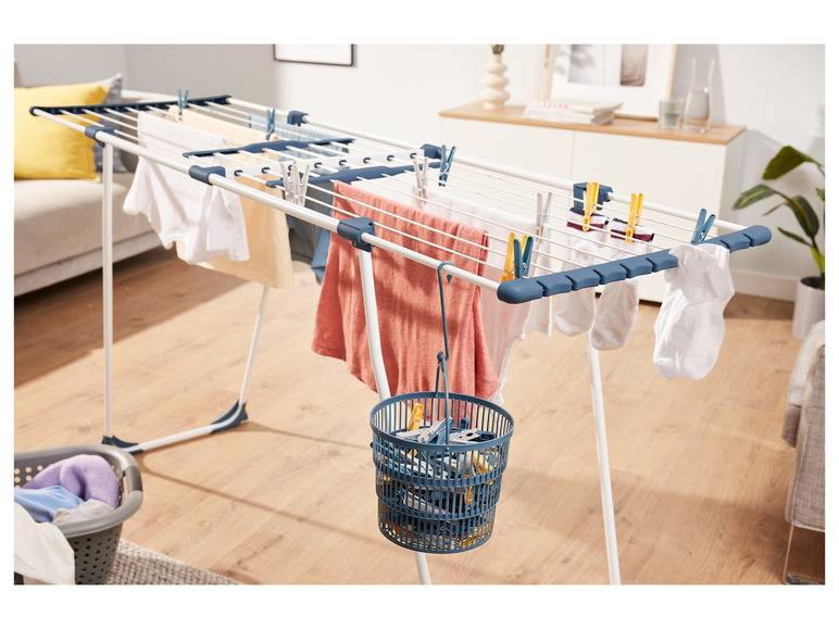 LIVARNO home Wäscheklammern / Teleskopkörbchen mit Wäscheklammern Exklusivangebot