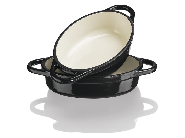 ERNESTO® Mini-Gusseisen-Auflaufformen, 14,5 x 10 cm, 2 Stück Tiefpreis