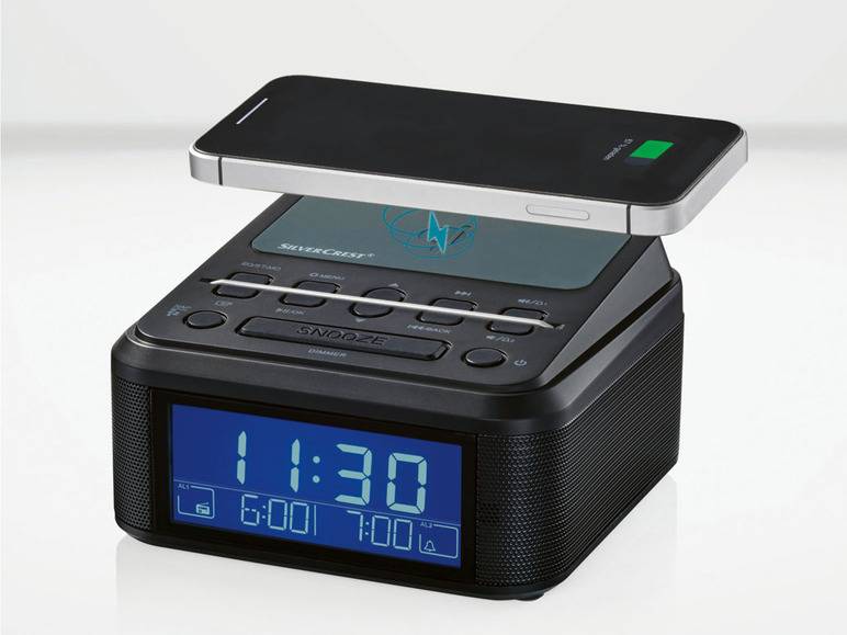 SILVERCREST® Uhrenradio, mit Qi Ladung, DAB+, Bluetooth Online