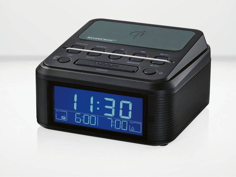 SILVERCREST® Uhrenradio, mit Qi Ladung, DAB+, Bluetooth Online