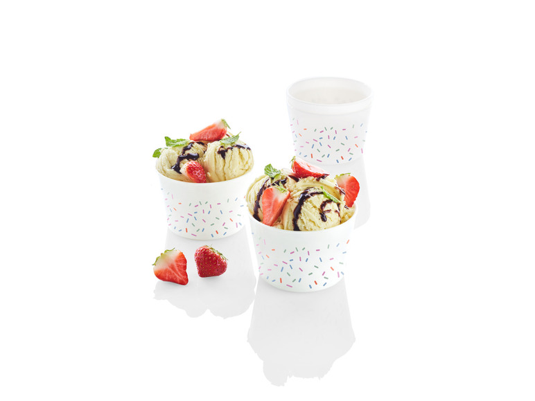 ERNESTO® Eisbecher-Set \ Sundae-Waffelbecher-Set \ Trinkbecher-Set, BPA-frei Exklusivangebot