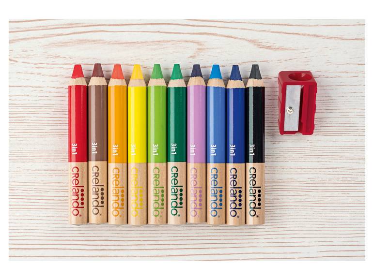 crelando® 3-in-1-Buntstifte, 10 Stück, mit Anspitzer Top Angebot