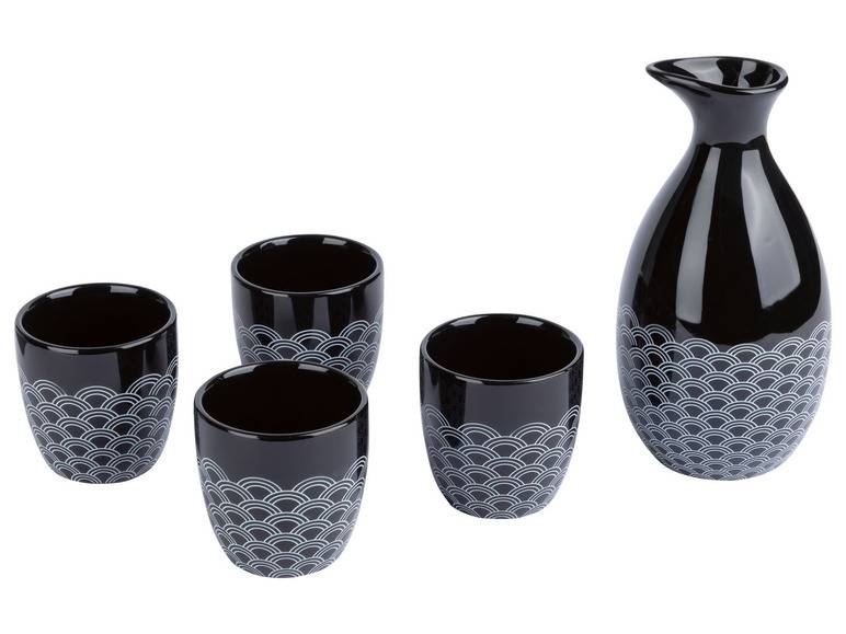 ERNESTO® Sake-Set, 5-teilig, Steingut Zeitlich begrenztes Angebot