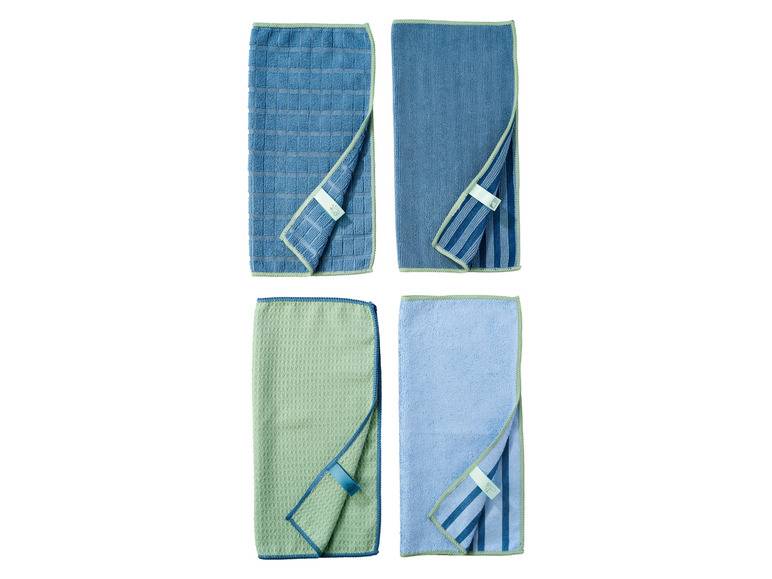 LIVARNO home Mikrofasertücher-Set, 4 Stück Neueste Stile