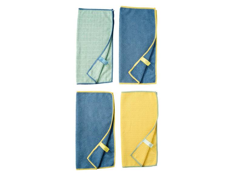 LIVARNO home Mikrofasertücher-Set, 4 Stück Neueste Stile