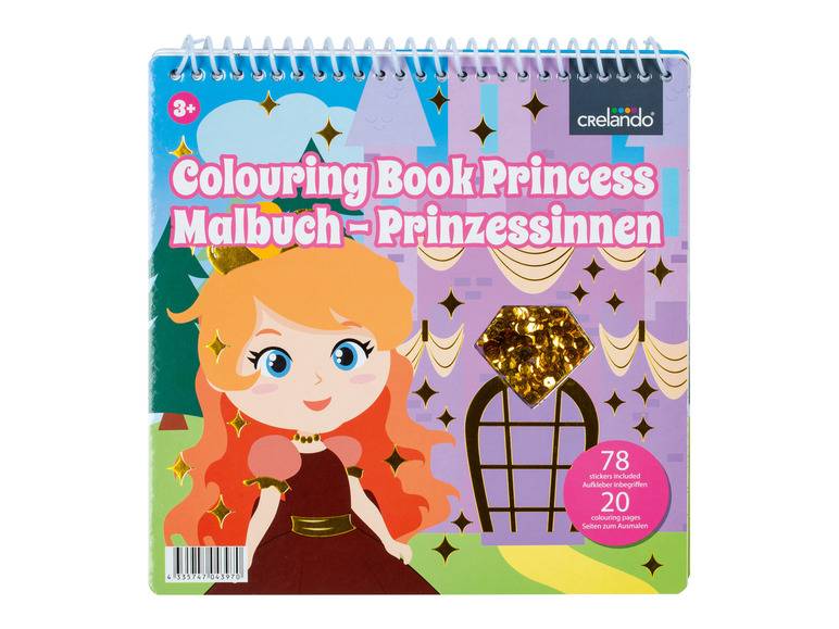 crelando® Malbuch, mit Pailletten und Stickern Discount Store für neue Produkte