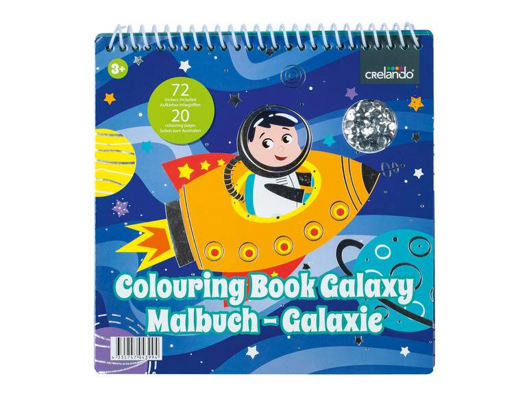 crelando® Malbuch, mit Pailletten und Stickern Discount Store für neue Produkte