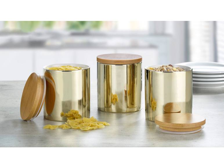 Esmeyer Porzellandosen mit Bambusdeckel 3er Set zollfrei