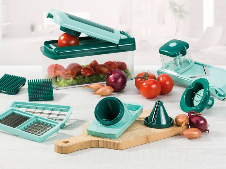 Genius Nicer Dicer »Fusion Smart«, 16-teilig, 1,25 l Auffangbehälter, Klingen aus Edelstahl Online