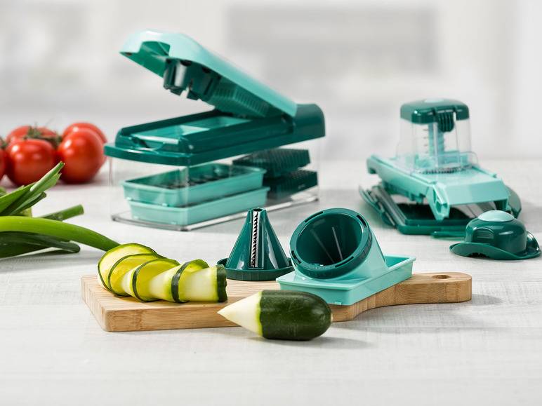 Genius Nicer Dicer »Fusion Smart«, 16-teilig, 1,25 l Auffangbehälter, Klingen aus Edelstahl Online