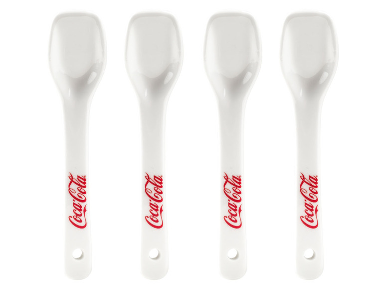 Coca Cola Eisbecher mit Löffeln, 4er Set Günstiger Verkauf