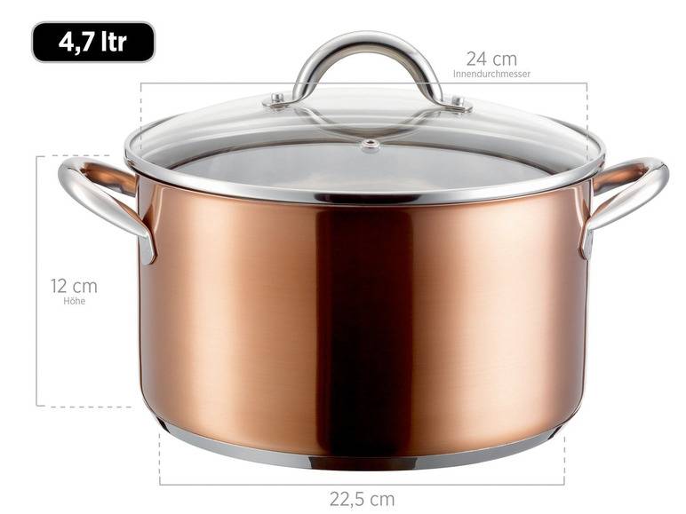 MÄSER Kochtopf-Set Asterion Edelstahl 18/8; Kupfer; 8 teilig Fabrik Onlineshop