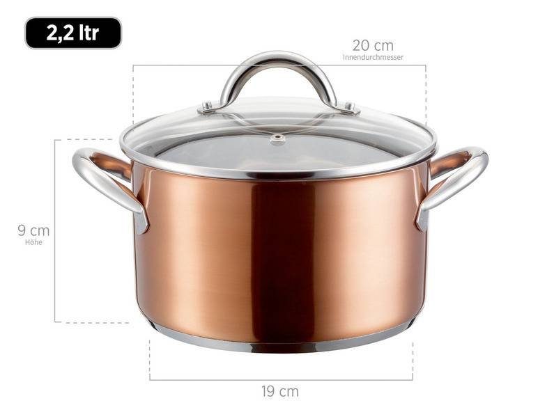 MÄSER Kochtopf-Set Asterion Edelstahl 18/8; Kupfer; 8 teilig Fabrik Onlineshop