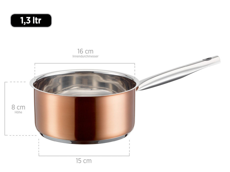 MÄSER Kochtopf-Set Asterion Edelstahl 18/8; Kupfer; 8 teilig Fabrik Onlineshop