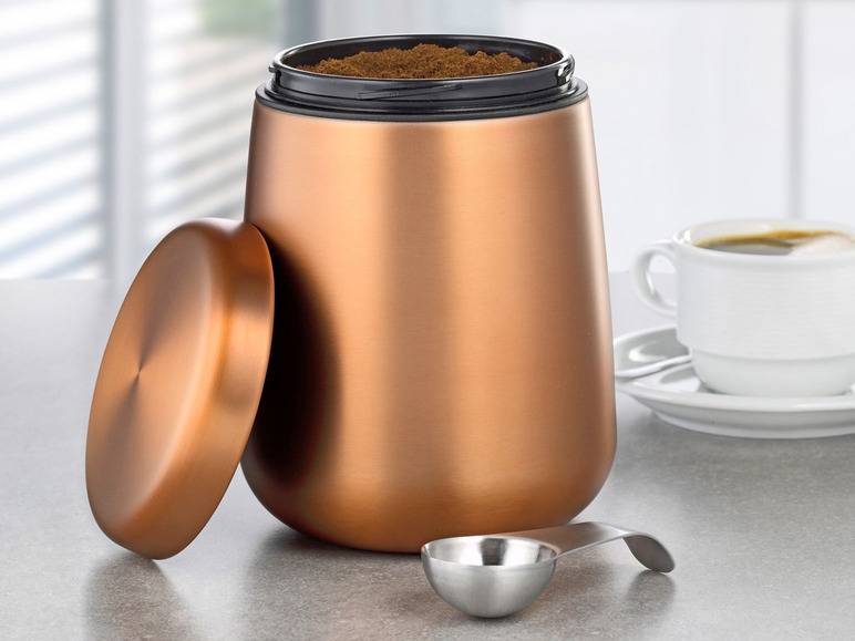 Esmeyer Kaffee-/ Vorratsdose Edelstahl inkl. Löffel im Deckel Begrenztes Angebot