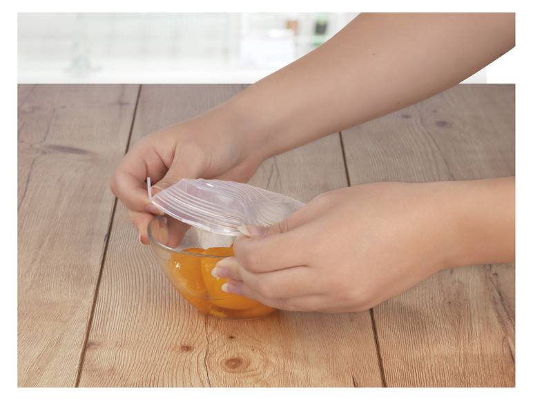 GOURMETmaxx Flexible Silikondeckel, 12 Stück , transparent Super Sparpreis