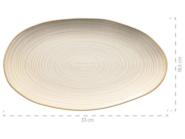 MÄSER Serie Nottingham, Set aus 3 Servierplatten, Servierteller in 3 Größen im Vintage-Look, Beige, Steinzeug Discount Store für neue Produkte