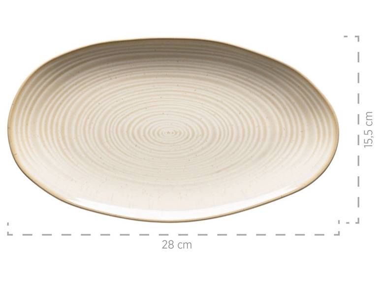 MÄSER Serie Nottingham, Set aus 3 Servierplatten, Servierteller in 3 Größen im Vintage-Look, Beige, Steinzeug Discount Store für neue Produkte